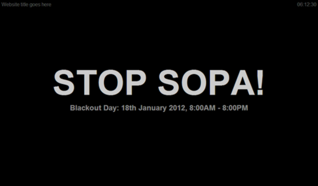 SOPA Blackout