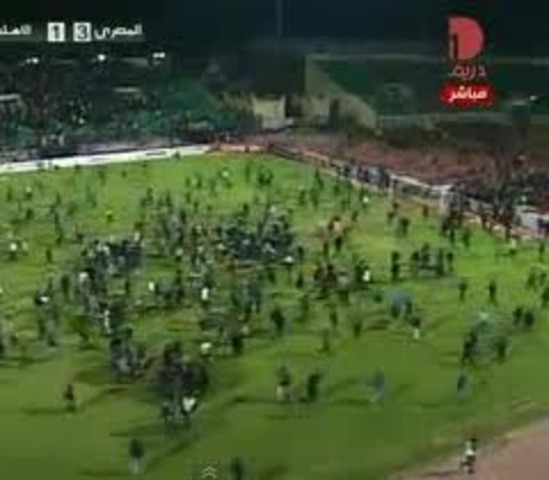 Riot over soccer match in Egypt.