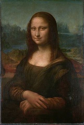 Leonardo da Vinci paints the Mona Lisa