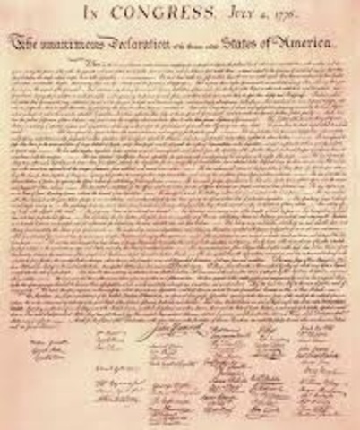 The Declaration of Independence was signed