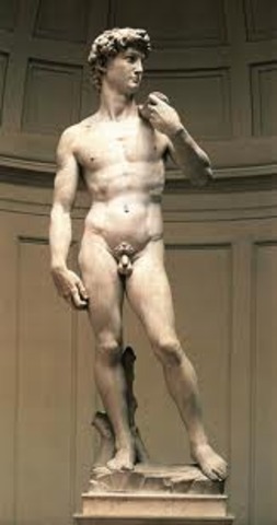 Michaelangelo sculpts the David