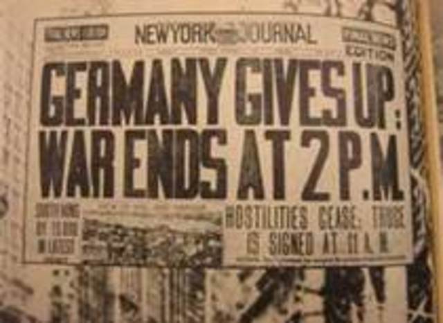 World War 1 ends