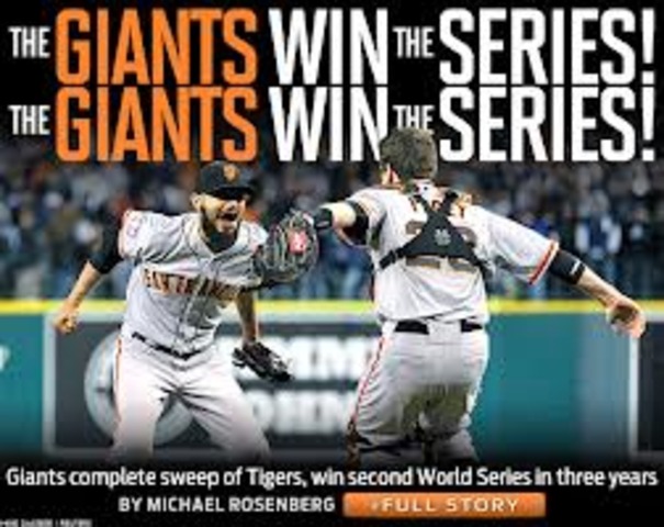Giants win world series.
