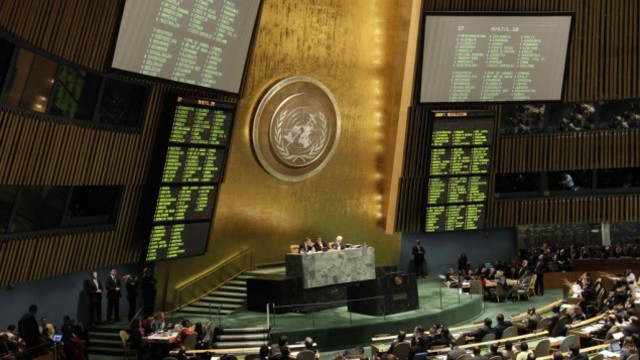 UN General Assembly Votes In Favor Of Nonmember Status For Palestine