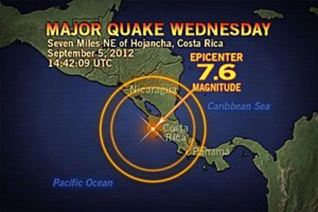 7.6 Earthquake in Costa Rica
