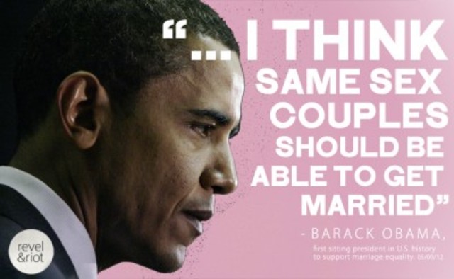 Obama announces support of gay marriage.