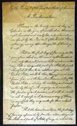 abrham signs the emancipation proclamtion