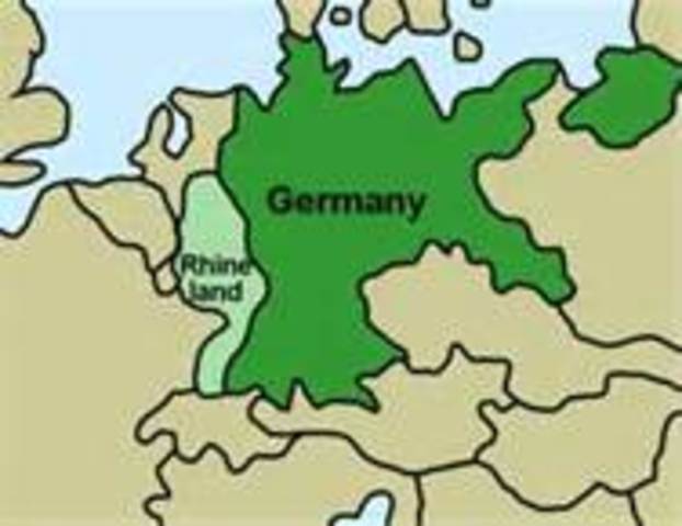 German troops enter the Rhineland against the Treaty of Versailles