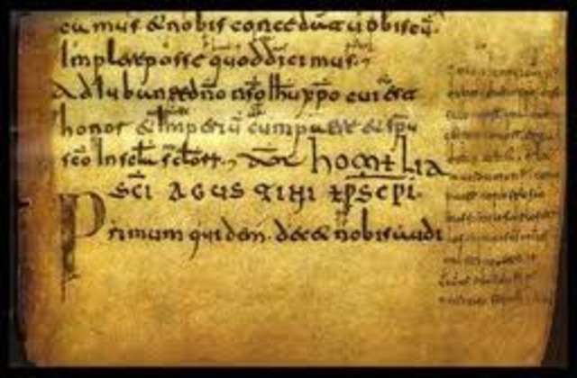 Primer documento escrito, Nodicia de Quesos