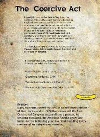 The Enfocement/ Intolerable/ Coercive Act