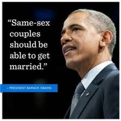 Obama, First Sitting President To Support Gay Marriage