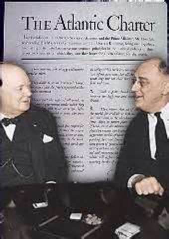 Atlantic Charter issued by FDR and Churchill
