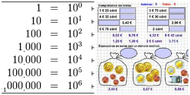 Temas de matematicas  6 años