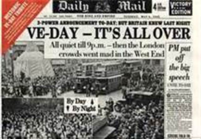 V-E day War in Europe ends