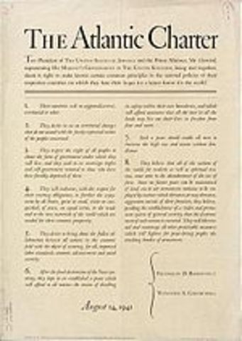 Churchill and FDR issue the Atlantic Charter