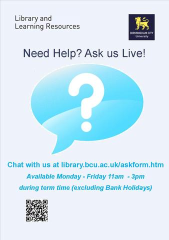 Launch of New Library Chat Service