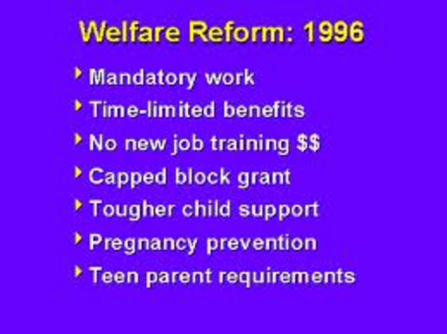 Welfare Reform Act of 1990