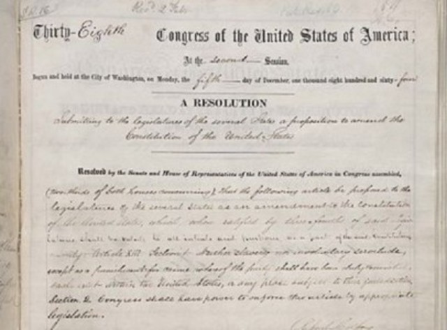 13th Amendment Ratified