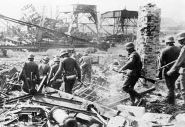 The start of the war.