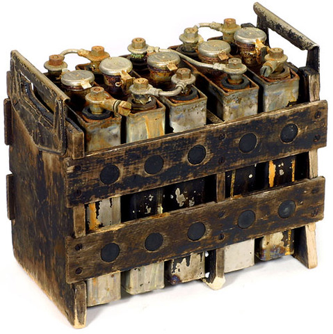 First Battery (alkaline electrolyte) invented by Edison