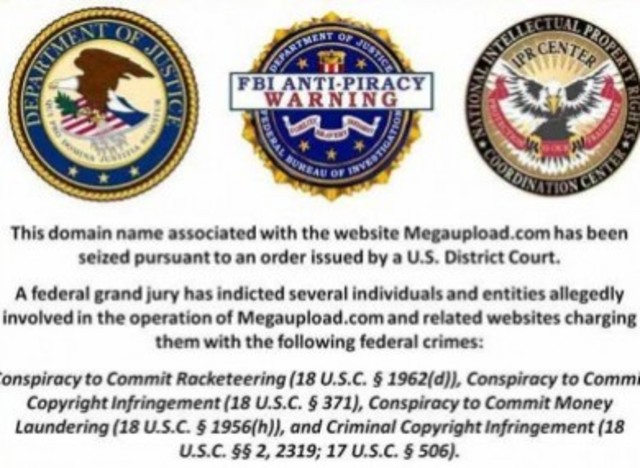 FBI Shuts down megaupload.com for alleged copyright.
