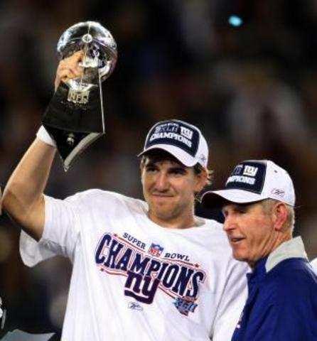 Eli Manny wins his second superbowl MVP Award