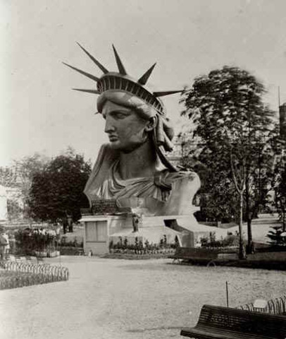 The Statue of Liberty appears in France