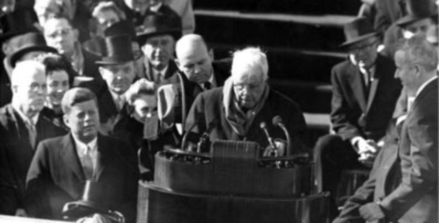 Speaks at President Kennedy's Inaguration