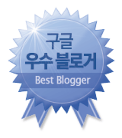 구굴 베스트블로거 활동왕 수상
