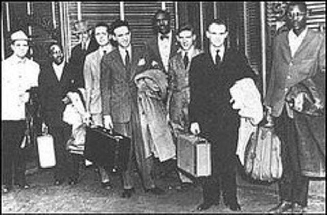 Congress of Racial Equality sendsmen on the Journey of Reconcilliation