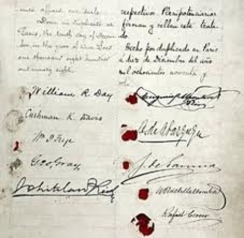 Treaty Of Paris is signed