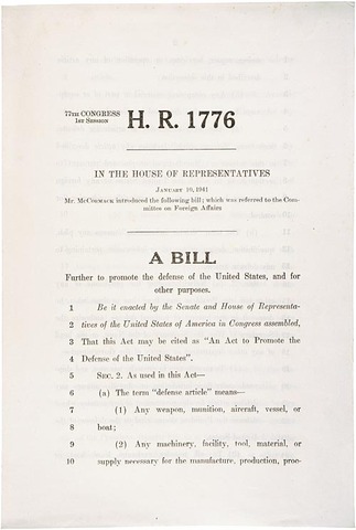 Lend-Lease Act passed