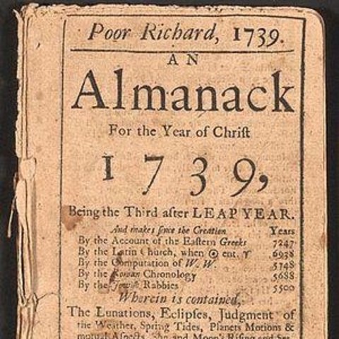 The Poor Richards Almanak is Published