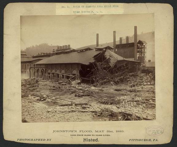 Aids Victims at Johnstown Flood