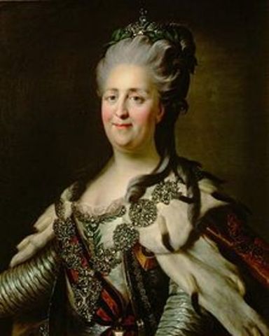 Catherine II becomes czarina of Russia