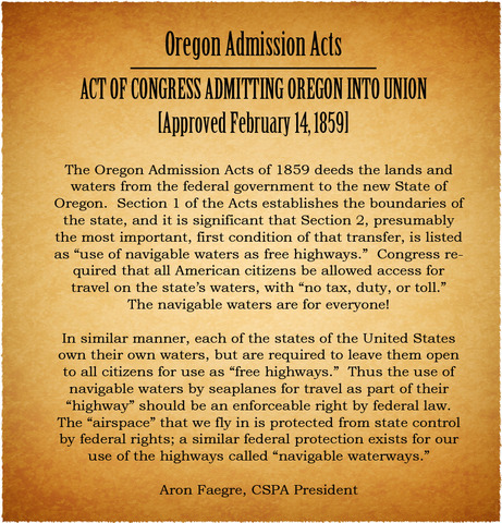 Oregon admission to the US