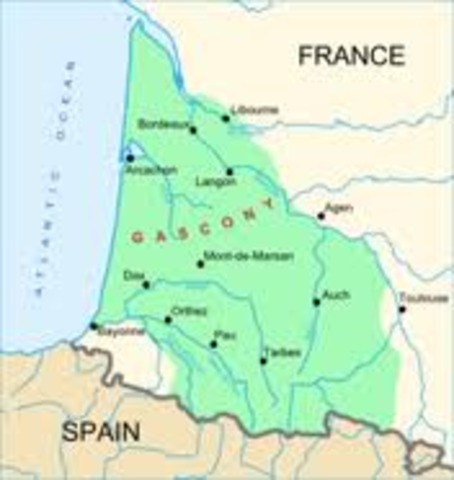 Treaty of Paris restores Gascony to England