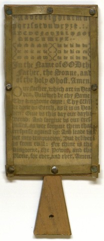 Hornbooks  -aprx 15" x 9" - wood & horn