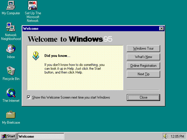 Windows 95 y el Colegio