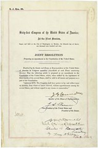 16th Amendment Ratified