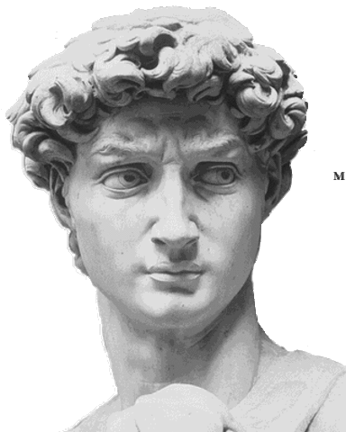 Michelangelo crafts the statue of david