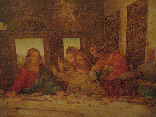 Leonardo begins painting the "Last Supper"