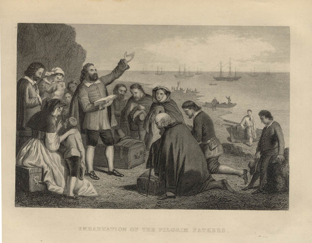 Pilgrims from England found an English Colony in Plymouth, Massachussetts
