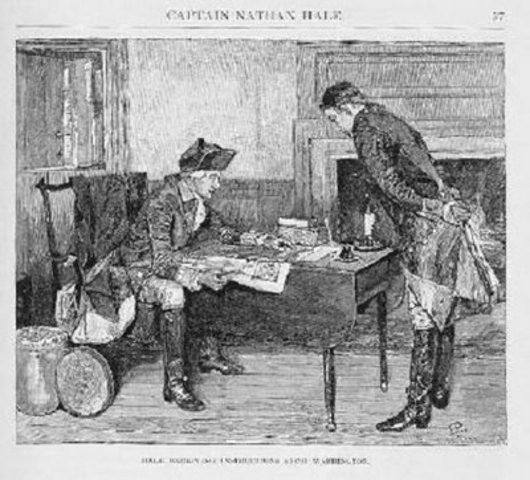 Nathan Hale was Promoted to Captain