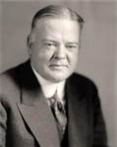 Herbert Hoover takes office
