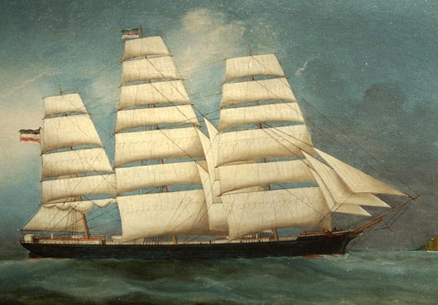 China opens port to foreign trade.