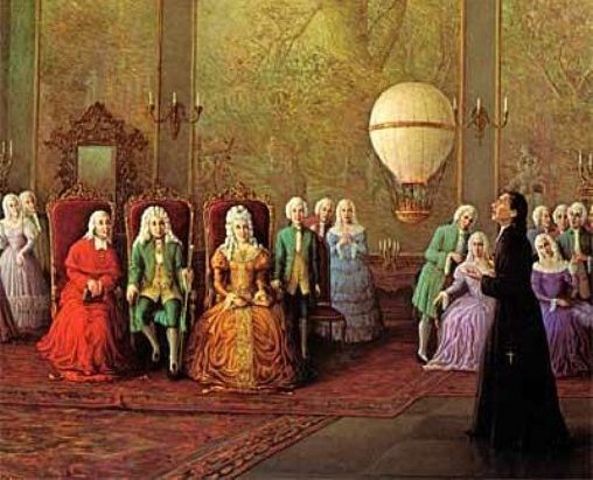 Bartolomeu de Gusmão lança um aeróstato