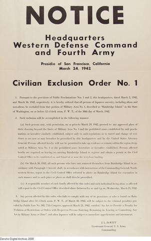 First Cicilian Exclusion Order is issued