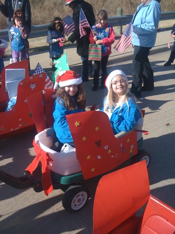 Doing the chrismas parade