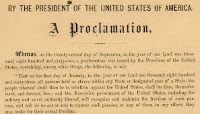 Emancipation Proclamation Issued